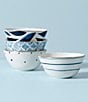 Color:Blue/White - Image 2 - Blue Bay Assorted 4-Piece Dessert/Sorbet Bowls Set