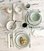Color:White - Image 2 - French Perle Scalloped Stoneware Hors D'oeuvres Tray