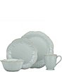 Color:Ice Blue - Image 1 - French Perle Scalloped Stoneware 4-Piece Place Setting