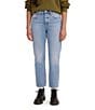 Color:Oxnard Athens - Image 1 - Levi's® 501 High Rise Crop Straight Jeans