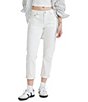 Color:Simply White - Image 1 - Levi's® Alt 25 Mid Rise Boyfriend Crop Straight Leg Jeans