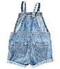 Color:Day Off - Image 2 - Levi's® Baby Girls 12-24 Months Spaghetti-Strap Denim Shortall