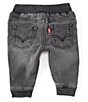 Color:Pebble Grey - Image 2 - Levi's® Baby 3-24 Months Denim Jogger Pants