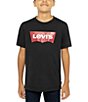 Color:Black - Image 1 - Levi's® Big Boys 8-20 Short Sleeve Batwing Logo T-Shirt
