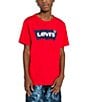 Color:Red - Image 1 - Levi's® Big Boys 8-20 Short Sleeve Batwing Logo T-Shirt