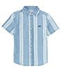 Color:Blue Sea - Image 1 - Levi's® Big Boys 8-20 Short Sleeve Striped Woven Shirt