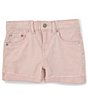 Color:Chalk Pink - Image 1 - Levi's® Big Girls 7-16 Angled Frayed Cuff Girlfriend Shorts