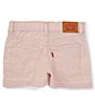 Color:Chalk Pink - Image 2 - Levi's® Big Girls 7-16 Angled Frayed Cuff Girlfriend Shorts