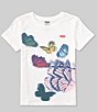 Color:Sugar Swizzle - Image 1 - Levi's® Big Girls 7-16 Short Sleeve Glowing Butterfly T-Shirt