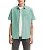 Color:Evergreen - Image 1 - Levi's® Classic Fit Short Sleeve Patch Pocket Woven Shirt