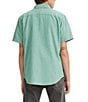 Color:Evergreen - Image 2 - Levi's® Classic Fit Short Sleeve Patch Pocket Woven Shirt