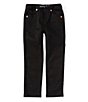 Color:Black - Image 1 - Levi's® Little Boys 2T-7X Skinny-Fit Printed Drawstring Pull-On Denim Pants