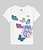 Color:Sugar Swizzle - Image 1 - Levi's® Little Girls 2T-6X Relaxed Short Sleeve Glowing Butterfly Top