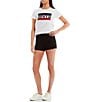 Color:Black and Black - Image 3 - Levi's® Mid Rise Update Cuffed Hem Stretch Denim Shorts