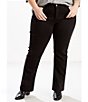 Color:Soft Black - Image 1 - Levi's® Plus Size 414 Classic Straight Leg Mid Rise Denim Jeans