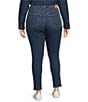 Color:Straight Through - Image 2 - Plus Size 721 High Rise Destructed Skinny Jeans