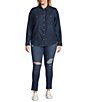 Color:Straight Through - Image 3 - Plus Size 721 High Rise Destructed Skinny Jeans