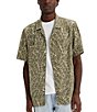 Color:Linear Leaf Army Green - Image 1 - Levi's® Relaxed Fit Short Sleeve Printed Woven Camp Shirt