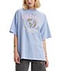 Color:Earth Brunnera Blue - Image 1 - Levi's® Short Stack Oversized Graphic T-Shirt