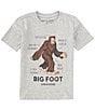 Color:Heather Gray - Image 1 - Big Boys 8-20 Short Sleeve Big Foot T-Shirt