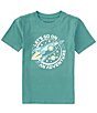 Color:Spruce Green - Image 1 - Big Boys 8-20 Short Sleeve Let's Go On An Adventure T-Shirt