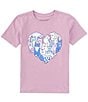 Color:Violet - Image 1 - Big Girls 7-16 Heart Of Cats Short-Sleeve T-Shirt