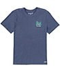 Color:Darkest Blue - Image 2 - Log On Crusher™ Short Sleeve Graphic T-Shirt