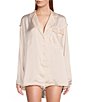 Color:Pastel Parchment - Image 1 - Like Honey Coordinating Satin Sleep Top