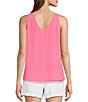 Color:Roxie Pink - Image 2 - Florin Woven V-Neck Sleeveless Reversible Lined Tank Top