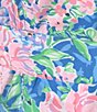 Color:Multi - Image 5 - Gulianna Floral Print Notch V-Neck Sleeveless Lace Trim Belted Maxi Dress