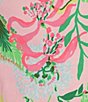 Color:Multi - Image 5 - Mila Stretch Poplin Floral Print Crew Neck Sleeveless Bow Hem Dress