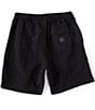 Color:Black - Image 2 - 18#double; Outseam Elastic Waist Court Nylon Shorts