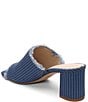 Color:Indigo/Ecru - Image 3 - Brea Denim Slide Sandals