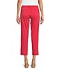 Color:Berry Blossom - Image 2 - Kelsey Stretch Sateen Mid Rise Straight Leg Pants