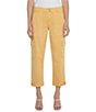 Color:Flaxen Gold - Image 1 - Utility Pocket Mid Rise Crop Pants