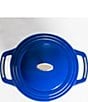 Color:Blue - Image 2 - USA Enamel Round Dutch Oven- 4.5 Quart