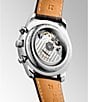 Color:Brown - Image 3 - Men's Master Collection Automatic Silver Dial Brown Leather Strap Watch