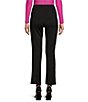 Color:Black - Image 2 - High Rise Front Tacked Button Straight Leg Pants