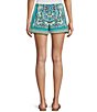 Color:Mirrored Jacobian Floral - Image 2 - Scarf Mirrored Jacobian Floral Print Shorts