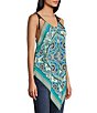 Color:Mirrored Jacobian Floral - Image 3 - Sleeveless Printed Scarf Top