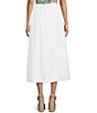 Color:Stark White - Image 2 - Smocked Waist Midi Skirt