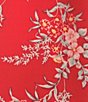 Color:Red Botanical Floral - Image 3 - V-Neck Flutter Sleeve Smocked Waist Ruffle Maxi Dress