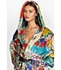 Color:Multi - Image 5 - Love Cozy Long Sleeve Hooded Robe