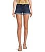 Color:Starry Night - Image 1 - Ava Stretch Denim Mid Rise Rolled Hem Shorts