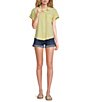 Color:Starry Night - Image 3 - Ava Stretch Denim Mid Rise Rolled Hem Shorts