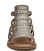 Color:Pewter - Image 5 - Biretta Braided Caged Gladiator Flat Sandals