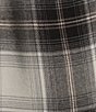Color:Black Plaid - Image 5 - Cloud Plaid Print Point Collar Long Sleeve Button Front Boyfriend Shirt