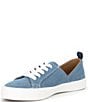 Color:Light Denim - Image 4 - Dyllis Embroidered Canvas Sneakers