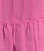 Color:Super Pink - Image 4 - Floral Print Pintuck Lace V-Neck Long Blouson Sleeve Top