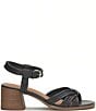 Color:BLACK - Image 2 - Jolenne Knotted Vamp Heeled Sandals